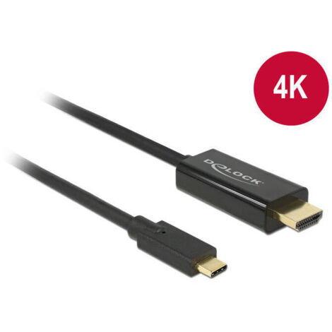 DeLock HDMI  USB-C (ST-ST) 1m Adapterkabel 4K 30Hz Schwarz