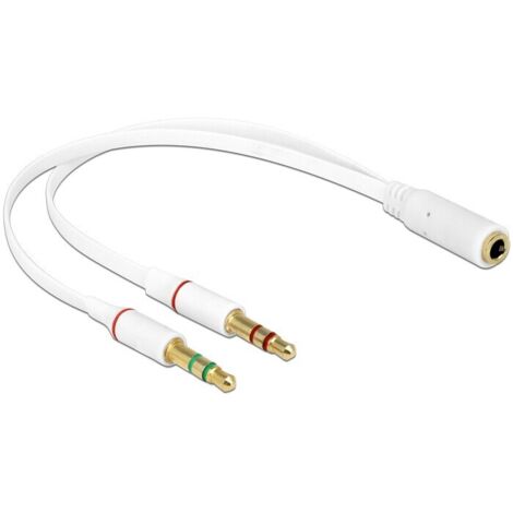 Delock Headsetadapter - stereo mini jack (M) bis 4-poliger Mini-Stecker (W) - 20 cm