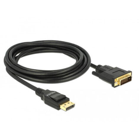 DELOCK Kabel Displayport 1.2 Stecker  DVI 24+1 Stecker Passiv 3 m schwarz