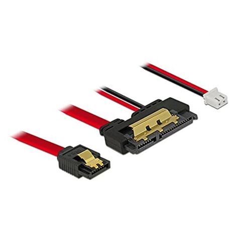 Delock Kabel SATA 6 Gb/s 7 Pin Buchse + Power 2 Pin Buchse &gtSATA 22 Pin Buchse erade (5 V) Metall 30 cm