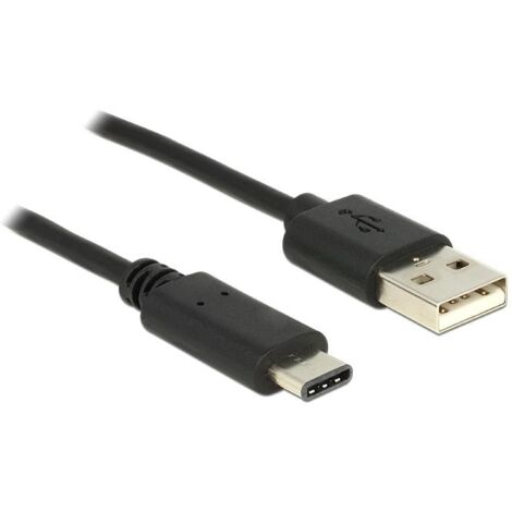 Delock Kabel USB 2.0 Typ-A Stecker &gtUSB Type-C 2.0 Stecker 1,0 m schwarz