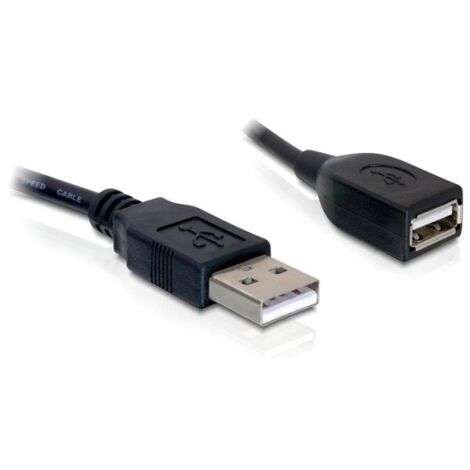 DeLOCK Kabel USB 2.0 Verlaengerung, A/A 15cm S/B - Cable USB (A/A 15cm S/B, 0.15 m, Noir)