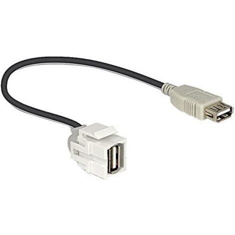 Delock Keystone Modul USB 2.0 A Buchse &gtUSB 2.0 A Buchse 250° mit Kabel