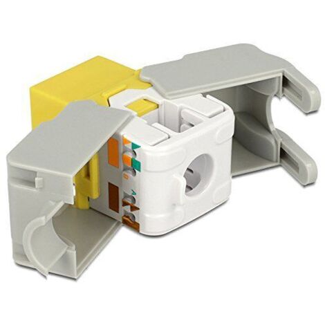 Delock keystone module rj45 female  lsa cat.6 utp yellow
