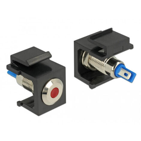Delock led keystone rojo de 6 v plano, negro 86464