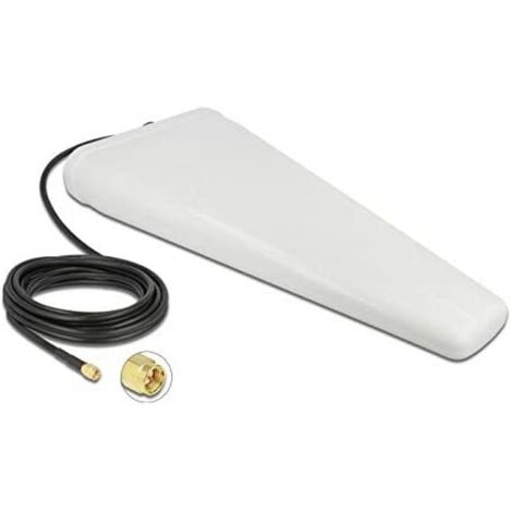Delock LTE Antenne SMA Stecker 9 - 11 dB direktional mit Anschlusskabel (RG-58, 5 m) weiß outdoor