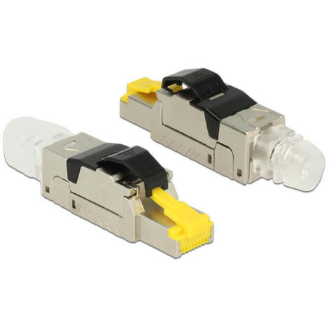 Delock montaje de enchufe rj45 cat.6a en metal