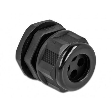 DELOCK PG21 PRENSAESTOPAS PARA CABLE REDONDO CON 4 ENTRADAS DE CABLE NEGRO 60381