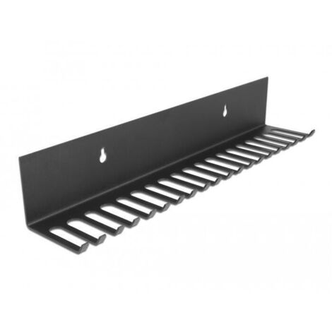 Delock portacables 318 x 65 mm para montaje en pared negro