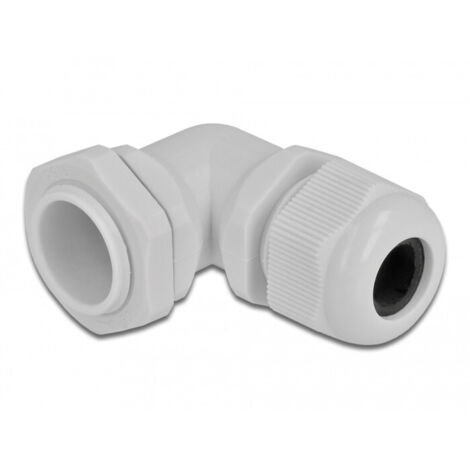 DELOCK PRESSE-ÉTOUPE COUDÉ À 90° PG16 - GRIS 60334