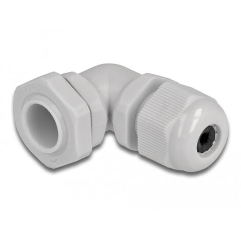 DELOCK PRESSE-ÉTOUPE COUDÉ À 90° PG9 - GRIS 60295