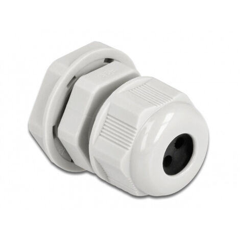 DELOCK PRESSE-ÉTOUPE PG9 POUR CÂBLE ROND AVEC 3 ENTRÉES DE CÂBLE GRIS 60374