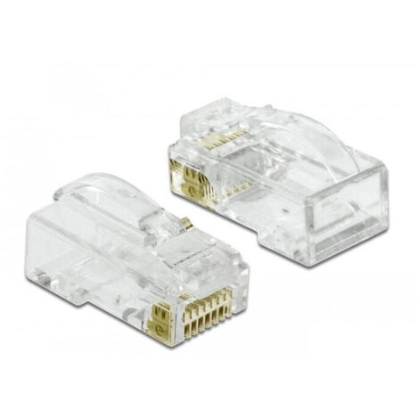 Delock rj45 para prensado+corte+curva macho cat.6 utp 20 piezas
