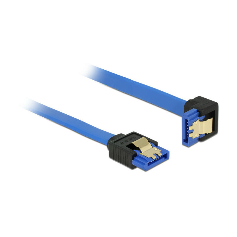 SATA-Kabel sata iii - sata unten Bu/Bu 0.70m blau (85092) - Delock