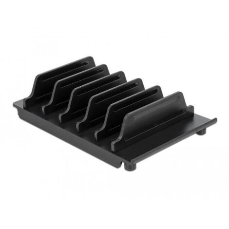 Delock soporte para 6 tabletas o telÉfonos inteligentes negro