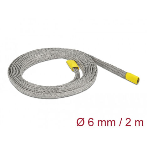 DELOCK TUYAU TRESSÉ EXTENSIBLE POUR BLINDAGE EMV 2 M X 6 MM