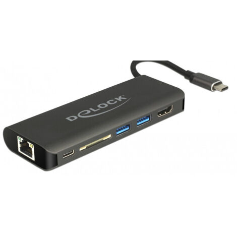 DeLOCK USB C 3.1 Docking HDMI, LAN, USB (87721)