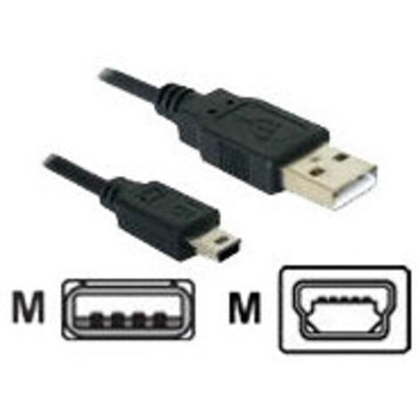 DELOCK USB Kabel A - Mini-B St/St 0.70m sw (82396)