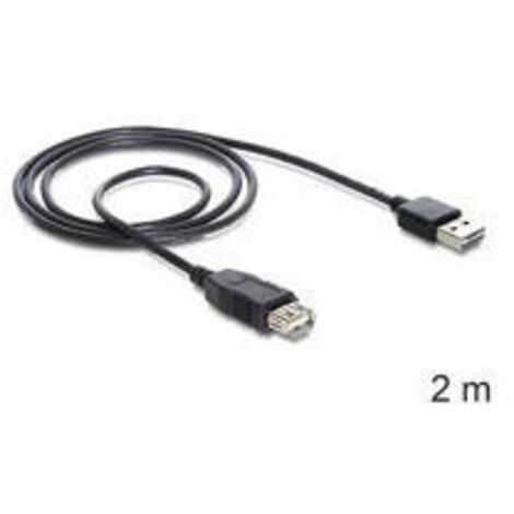 DeLOCK USB Kabel Delock A - A St/Bu 2.00m sw Easy USB Verl. (83371)