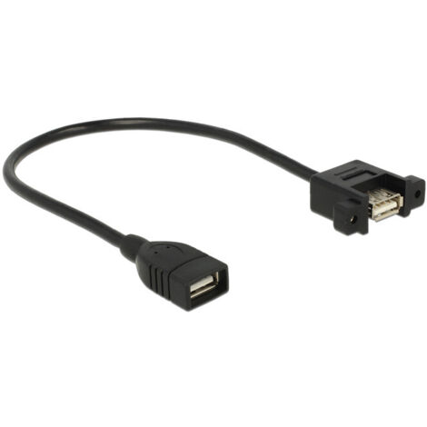 Delock USB-Kabel  USB 2.0 USB-A Buchse, USB-A Buchse 0.25 m Schwarz  85105
