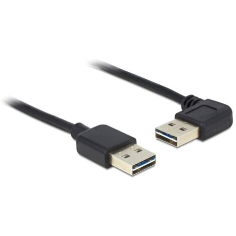Delock USB-Kabel  USB 2.0 USB-A Stecker, USB-A Stecker 0.50 m Schwarz  85176