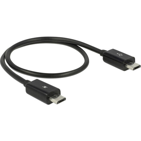 Delock USB-Kabel  USB 2.0 USB-Micro-B Stecker, USB-Micro-B Stecker 0.30 m Schwarz mit OTG-Funktion 8