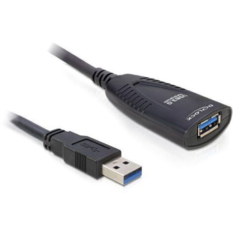 Delock USB-Kabel  USB 3.0 USB-A Stecker, USB-A Buchse, DC Buchse 3,5 mm 5.00 m   83089