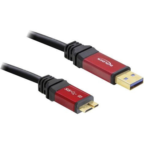 Delock USB-Kabel  USB 3.2 Gen1 (USB 3.0 / USB 3.1 Gen1) USB-A Stecker, USB-Micro-B 3.0 Stecker 3.00
