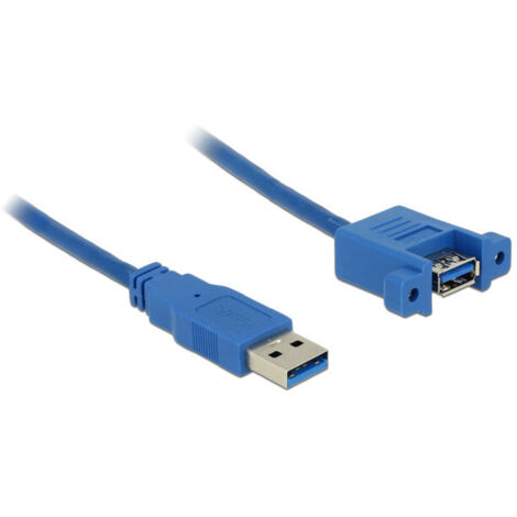 Delock USB-Kabel  USB 3.2 Gen1 USB-A Stecker, USB-A Buchse 1.00 m Blau  85112