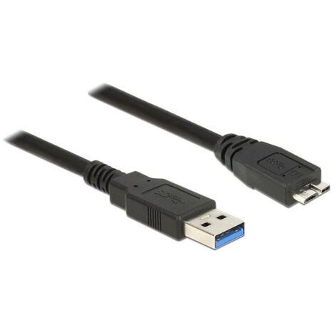 DELOCK USB Kabel USB3.0 A - Micro-B St/St 0.50m schw (85071)