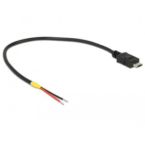 DELOCK USB Mikro-B St - 2x offene Kabelenden Strom 0.2m (85541)