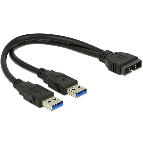 €8,90*/1m) 1.00m Delock USB3.0 Adapterkabel USB 3.0 Stecker auf Buchse Blau  Einbaubuchse - USB