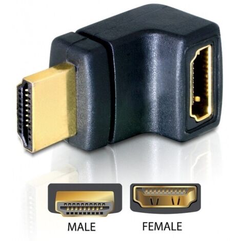 Delock Video- / Audio-Adapter - HDMI - HDMI, 19-polig (M) - HDMI, 19-polig (W) - ( HDMI 1.3 )