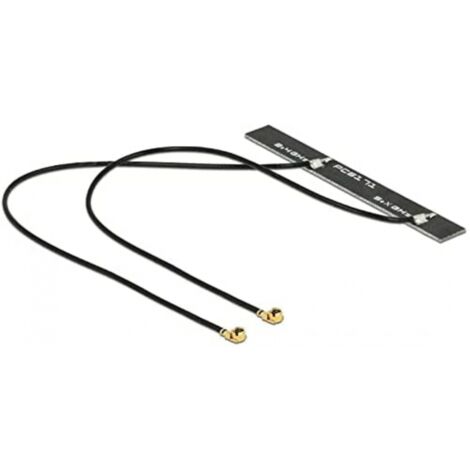 Delock WLAN 802.11 ac/a/h/b/g/n Doppelantenne 2 x MHF® I Stecker 3 - 5 dBi 2 x