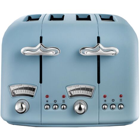 Delonghi 4 Slice Argento Toaster Blue