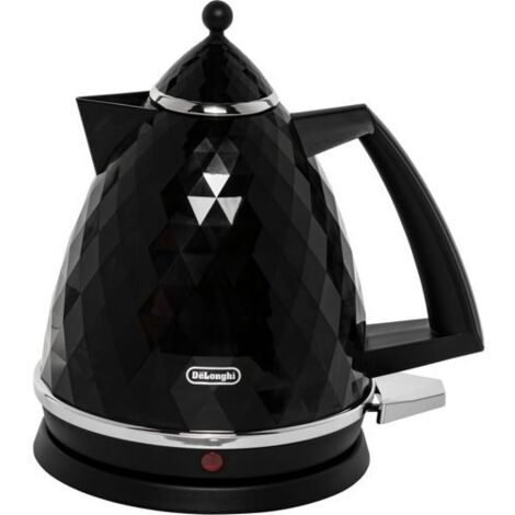 De'Longhi Brillante KBJ 2001.BK - Elektrischer Wasserkocher, 2000 W, 1,7 L, Kunststoff, schwarz