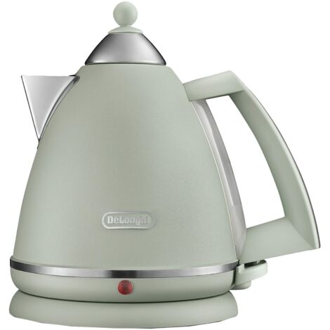 Delonghi Cordless Jug Kettle Argento,  1.7L , None Slip Feet, Boil Dry Protection, Green