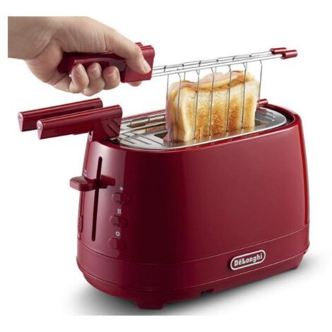 Delonghi CTLAP2203.R Grille-pain Rouge 2 Tranches 550W