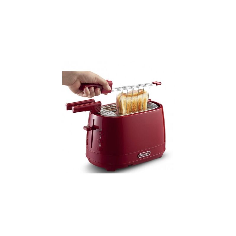 Image of Delonghi - de longhi CTLAP2203.R tostapane 2 fette 550W rosso