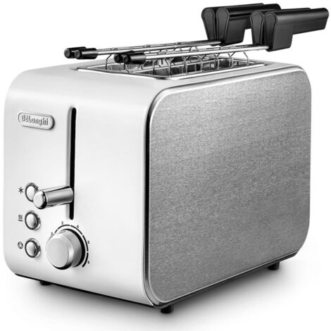 DeLonghi CTX 2203.W Toaster 2 Scheibe(n) Silber, Weiß 550 W
