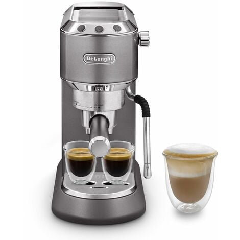 Clatronic ES 3643 Macchina per Caffè Espresso e Cappuccino 15 Bar,  Montalatte, Scaldatazze, 850W, Argento