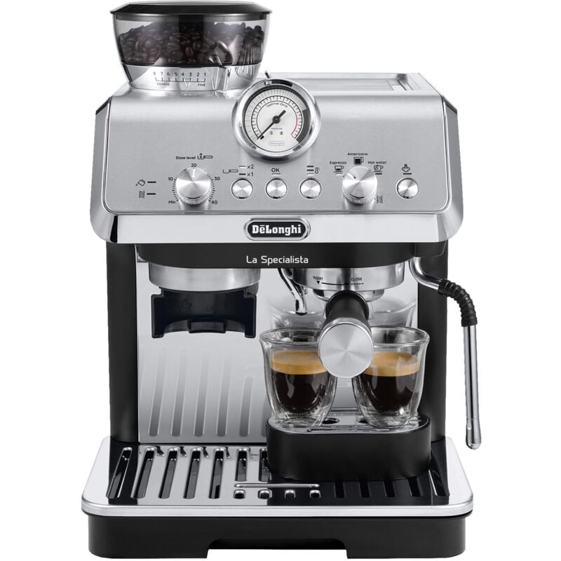 EC9155.MB La Specialista Arte Bean to Cup Manual Coffee Machine, Silver - Delonghi