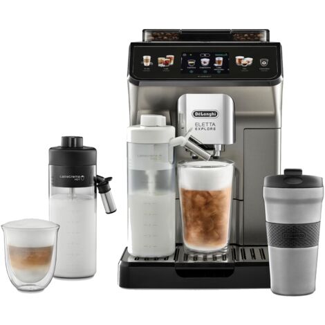 Delonghi Eletta Explore Bean to Cup Automatic Coffee Machine, Silver