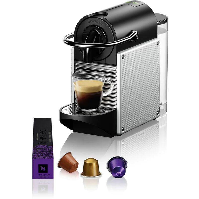 Image of Nespresso Pixie EN124.S, Macchina da caffè di De'Longhi, Sistema Capsule Nespresso, Serbatoio acqua 0.7L, Silver