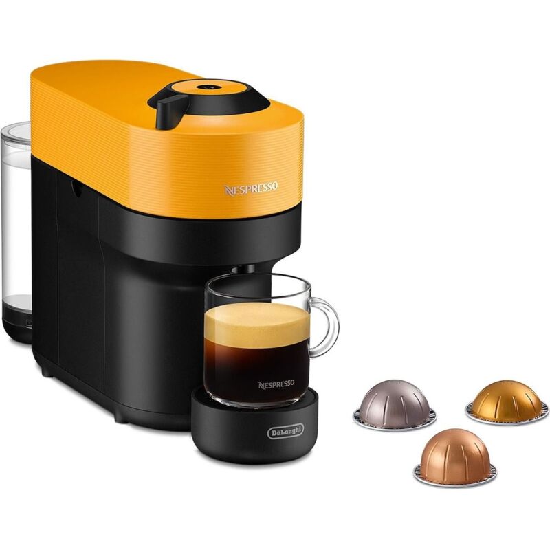 Image of De longhi macchina da caffè vertuo pop env90.y capsule nespresso 0.56 litri colore nero / giallo - ENV90Y