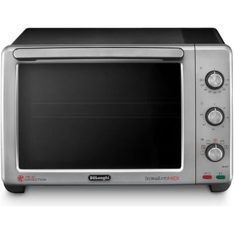 DeLonghi EO24752 Elektro-Backofen mit Grill Midi Kapazität 24 Liter Leistung 1800 W 7 Funktionen Schwarz