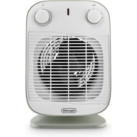 De'longhi hfs50b20.gr termoventilatore, silenzioso e leggero, 3 livelli di potenza, ventilazione estiva, protezione antigoccia, maniglia, dispositivo di sicurezza, luce, protezione antigelo, verde