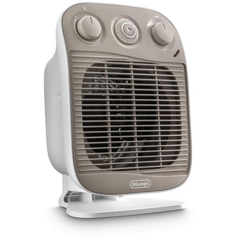 DeLonghi HFS50D22 Vertical Edge Termoventilatore Verticale Potenza 2200 W Timer Bianco-Beige