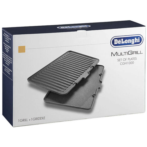 Delonghi – Jeu de plaques grill pour raclette et wok – Compatible avec plusieurs modèles – Matériaux de qualité – Préparation de repas savoureux