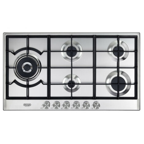 De'Longhi NSL 590D X Table de cuisson à gaz encastrable 90 cm Acier inoxydable 5 brûleurs